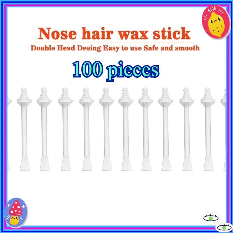 100PCS Nose Wax Sticks Nose Wax Applicators For Painless Nose Hair Removal Tool Wax Accessories Bees Wax Safe