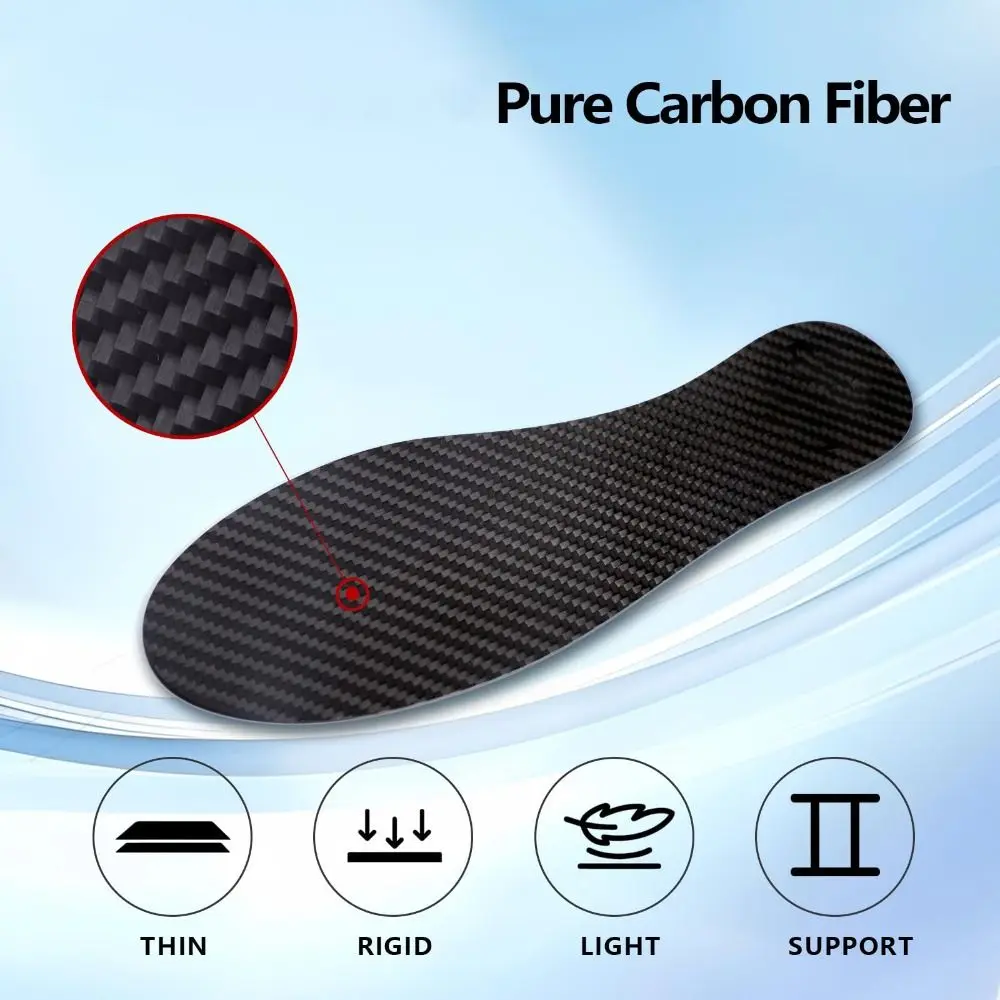 1 Pair Rigid Plate Carbon Fiber Insole Carbon Fiber Material Morton Extension Orthotic Shoe Insoles Support Insert Ultra-Thin