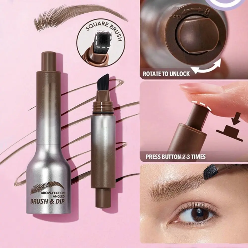 ดินสอเขียนคิ้วกันน้ําผมเหมือนจังหวะ Quick Drying Eyebrow Tint การใช้งานมัลติฟังก์ชั่น Long Lasting Angled Eye Brow Brush