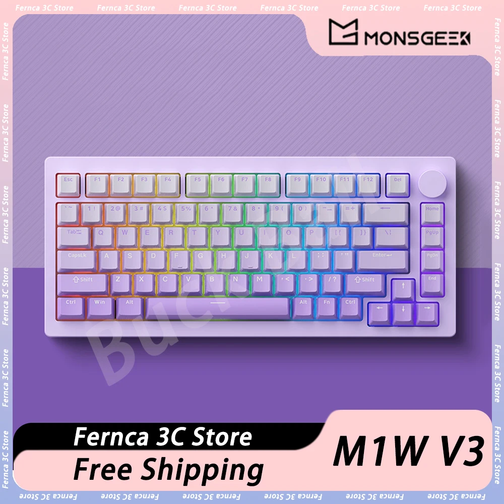 

Monsgeek M1w V3 Mechanical Keyboard Three Mode Aluminum Alloy Hot Swap Keyboard Gasket Rgb Gaming Keyboard Acceriees Customize