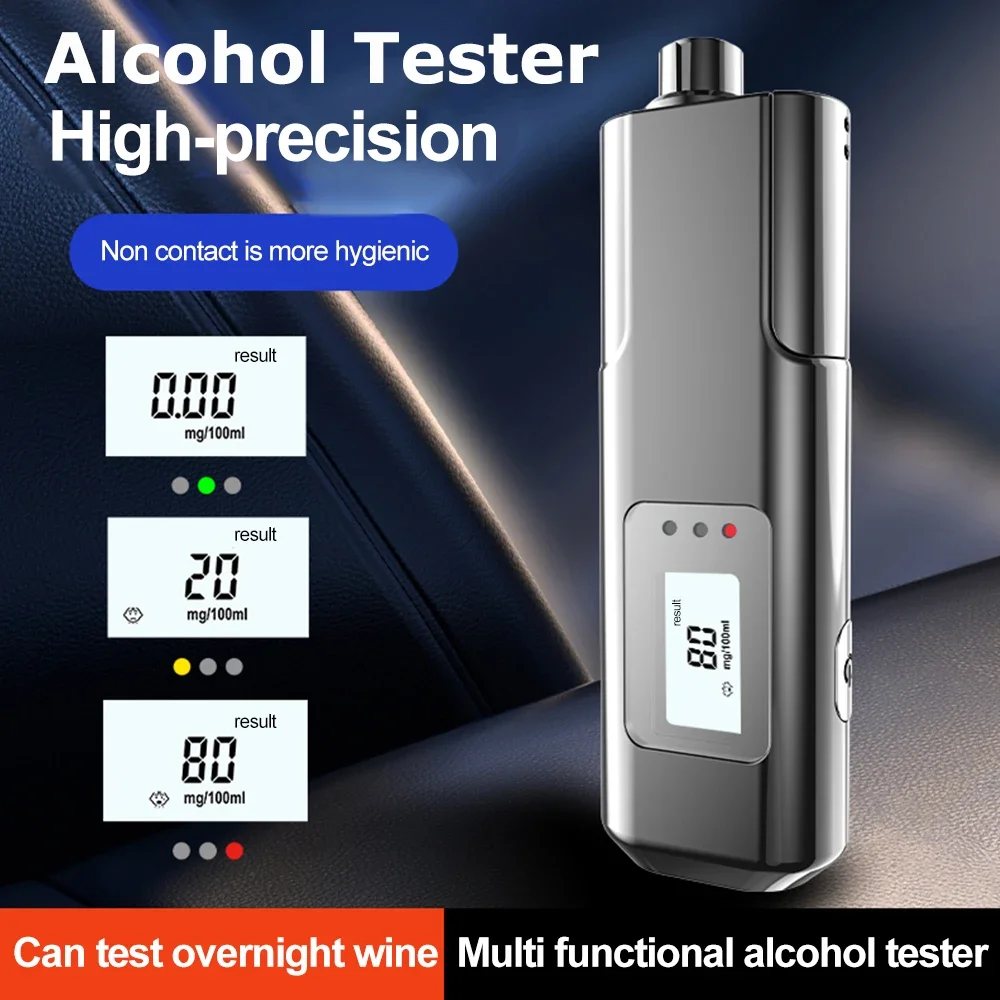 Non-Contact High-Precision Alcohol Tester Portable Alcoholimeter Digital LCD Screen Accuracy Breathalyzer Diagnostic Tool 