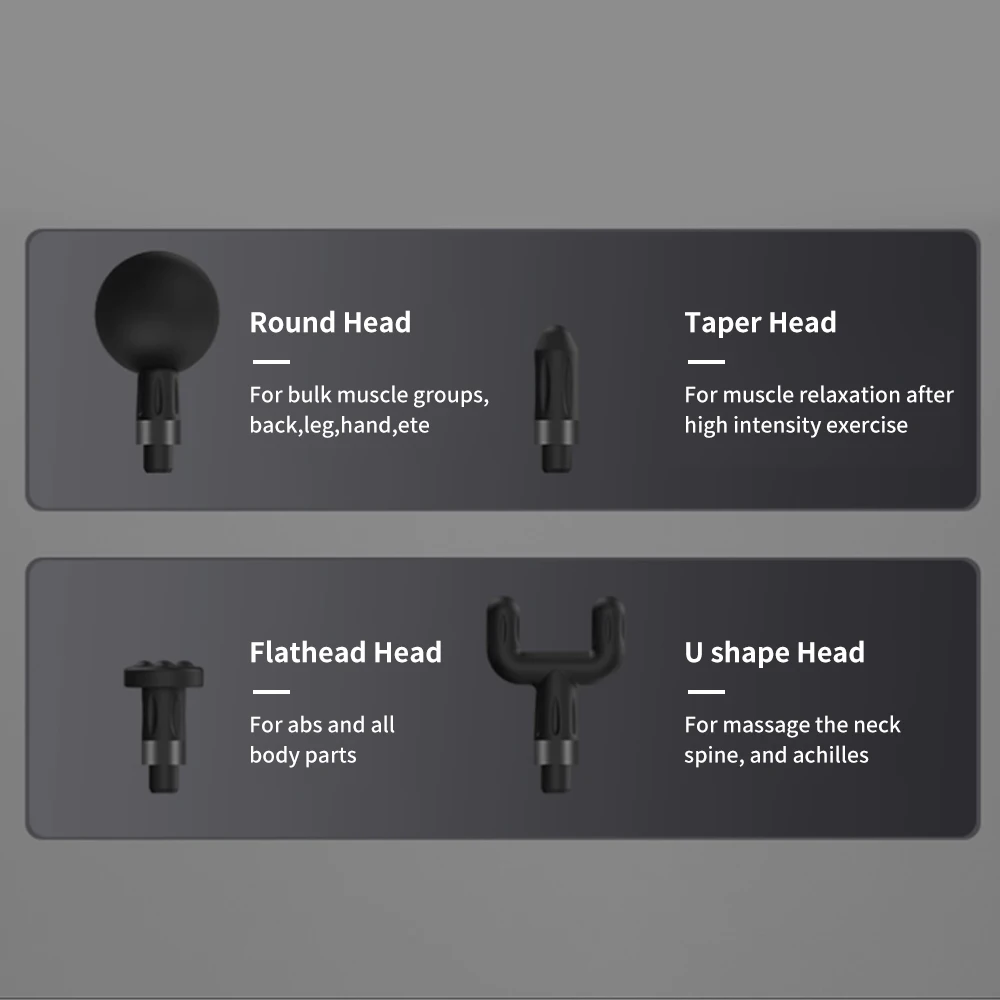 Massage Gun Fascia Deep Muscle Relax Body Neck Massager Electric Fitness Equipment Noise Reduction Fascia Gun