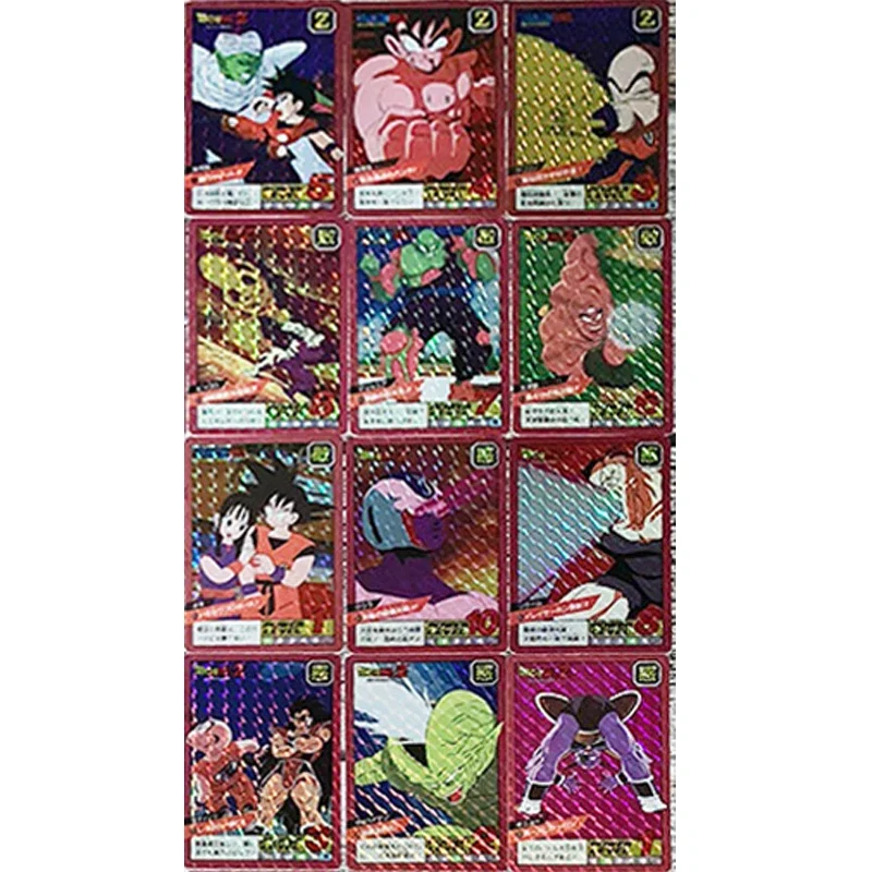 DIY Homemade Dragon Ball 1th Son Goku Piccolo Flash Card  A Set of 38pcs Anime Game Peripheral Collection Christmas Present