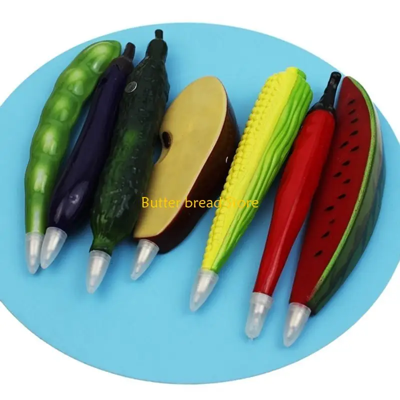 

W89C 10 шт. забавная ручка для письма, шариковая ручка с фруктами и магнитом, новинка, шариковая ручка