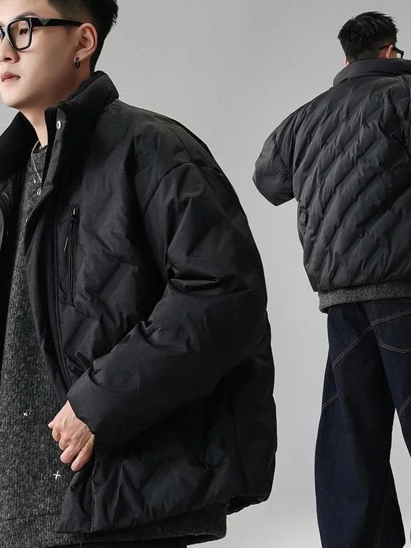 

Lightweight Du down Jaet Men's Winter 2025 New Loose Faionable Large Size Coat Printed Cleanfit Sle Long Sve Warm