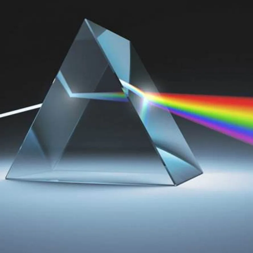 Prisma de Cristal de Vidro Óptico Ensino da Foto do Arco-íris Prisma Triangular Prisma Experimental Presentes Infantis 30x30x200 mm k9