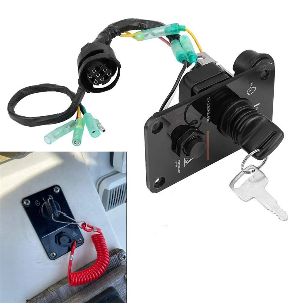 

for Yamaha Outboard Yacht Switch Panel Outboard Single Engine Key Switch Panel Assembly On-Off-Start 704 Control Box