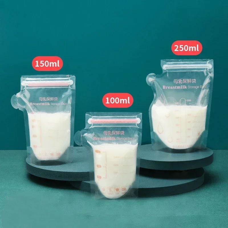 Bolsa de almacenamiento de leche materna desechable de pequeña capacidad, bolsa de almacenamiento de leche congelada, tienda de alimentos para bebés, bolsas de conservación de alimentos seguras sin BPA