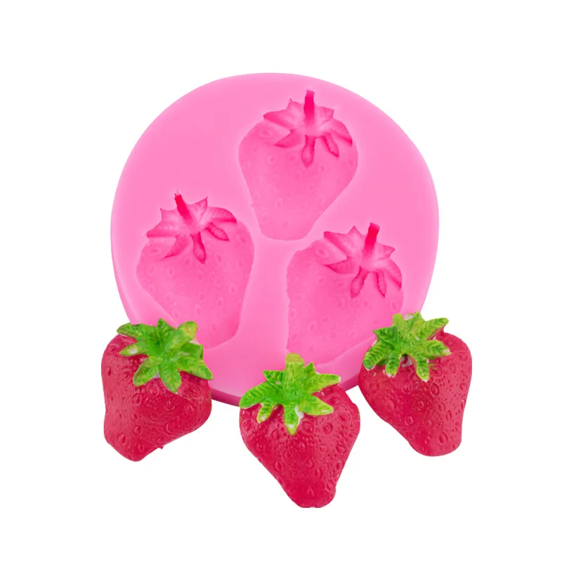 Fruit Strawberry Silicone Mold Fondant Chocolate Jelly Making Cake Decorating Tools DIY Plaster Clay Resin Moulds