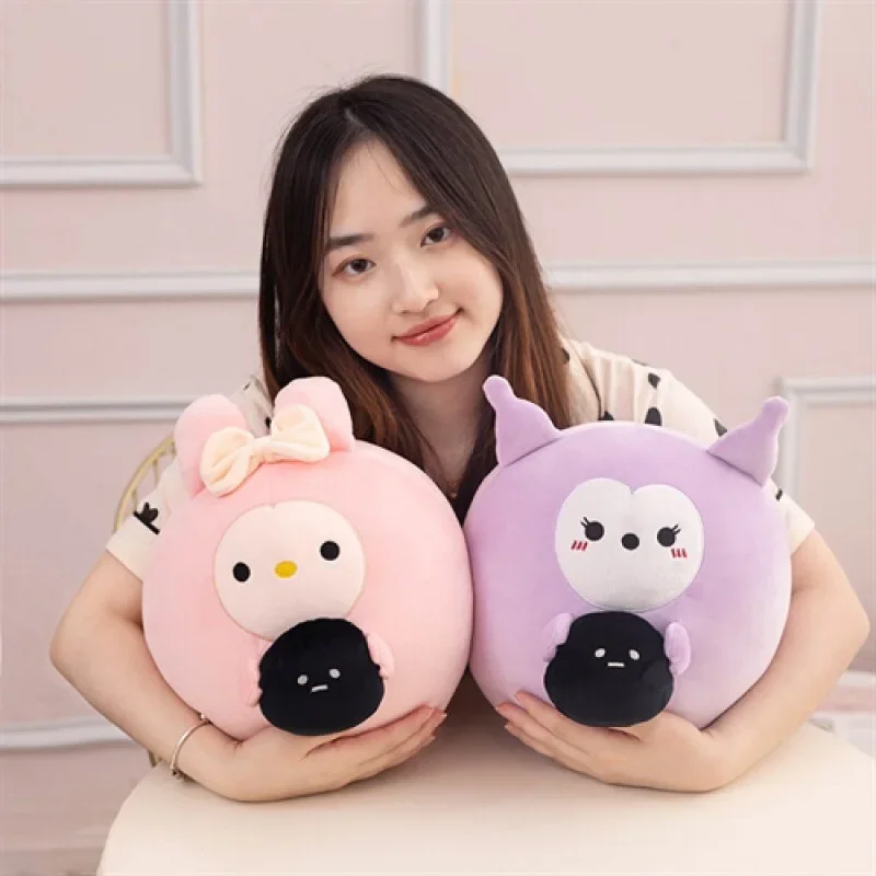 

Новый толстый шар Sanrio, круглая мелодия, клецки, плюшевая игрушка, кукла, подушка для кровати, украшение для комнаты, детский подарок на день рождения, Рождество