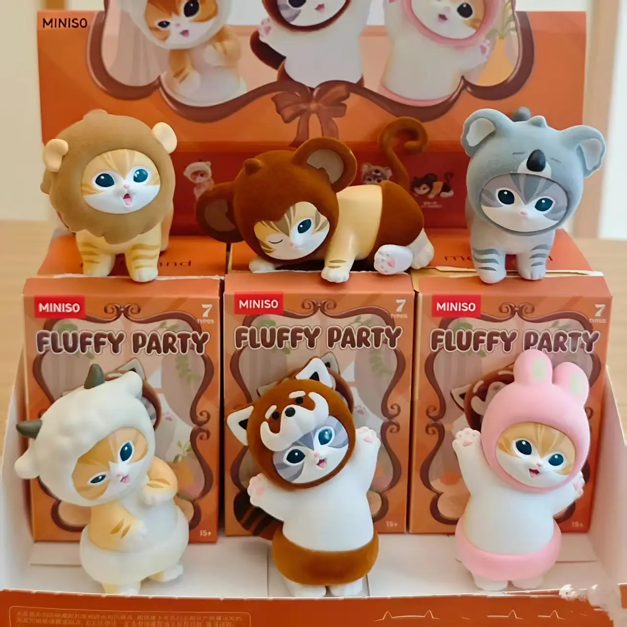 

MINISO Mingchuang Премиум Cat Fusandi Furry Party Series слепая коробка фигурка Tide Play орнамент подарок на день рождения