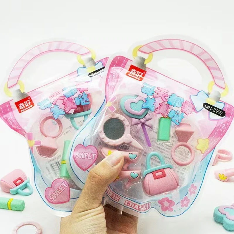 1 Pcs Clutch Eraser Cute Good-looking Creative Primary School Student Stitching Rubber Student Stationery