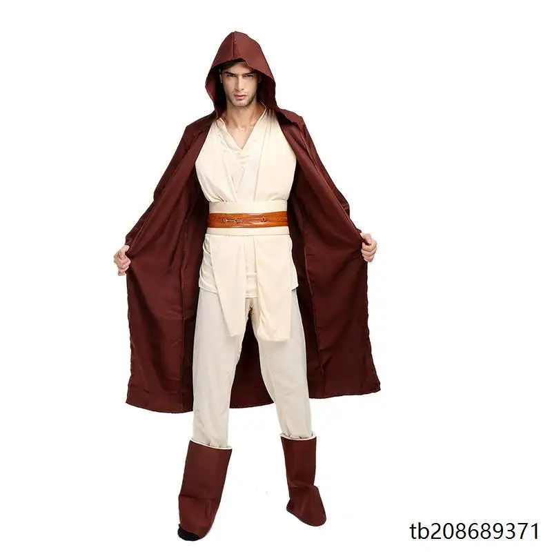 Erwachsene Halloween Cosplay Kostüm Jedi Ritter Outfit Performance Kleidung Traditionelles chinesisches ethnisches Bühnenkostüm