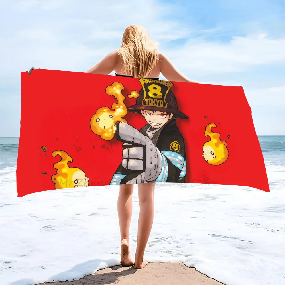 

1PC 1PC Anime F-Fire F-Force Towel Microfiber Beach Towel Quick Dry Kids Beach Blanket Soft Unisex Camping Pool Towel