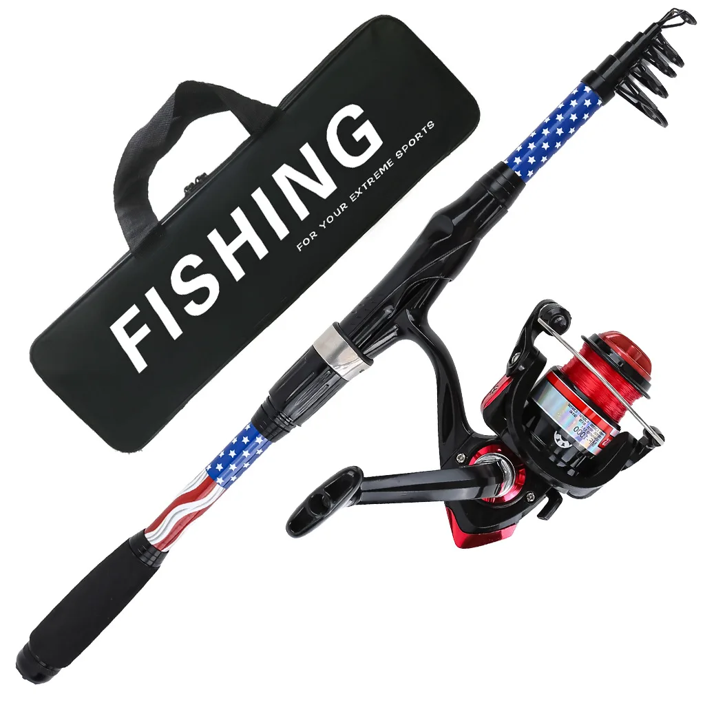 Spinning Baitcasting Lure Surf Sea Beach Casting Portable Telescopic Compact Travel Combo Kit Set Fishing Rod Pole Ice Fly