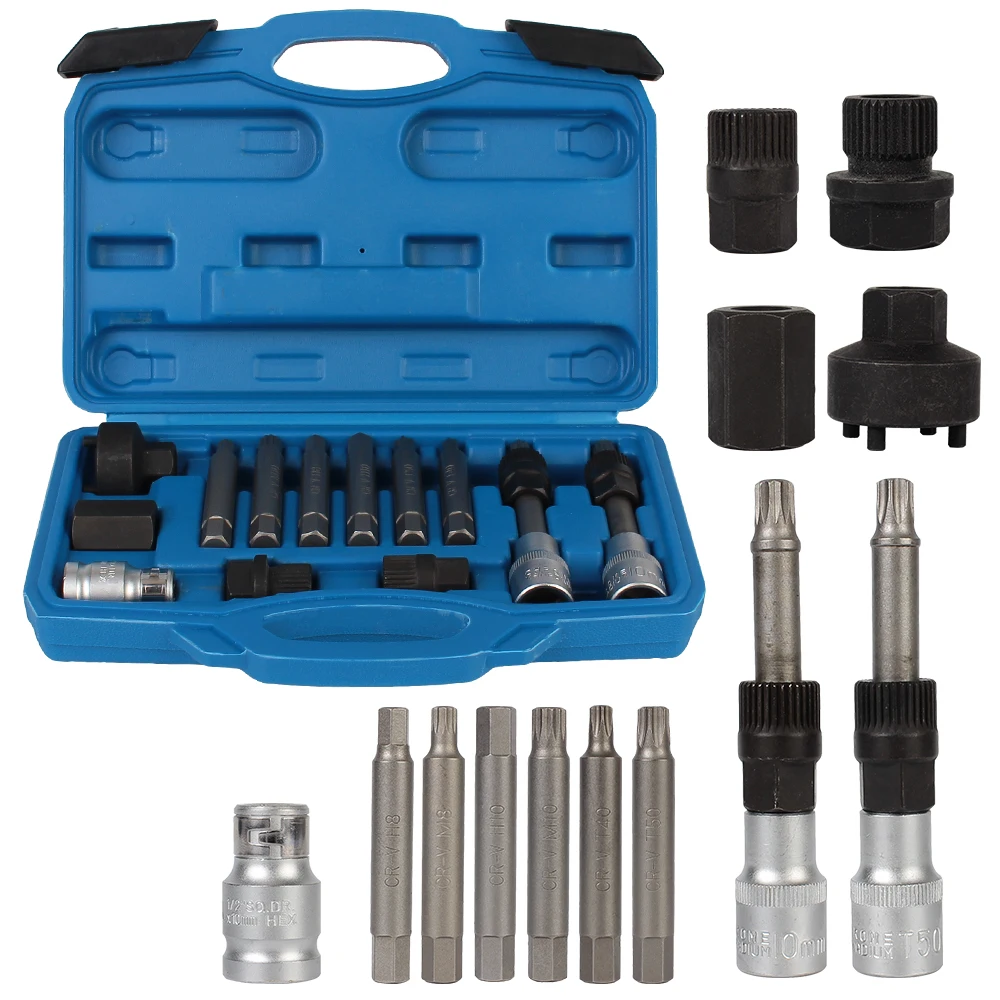 

Engine Auto Tool Set For Mercedes Benz BMW Volkswagen Car Belt Removal Wrench Tool Alternator Freewheel Pulley Removal