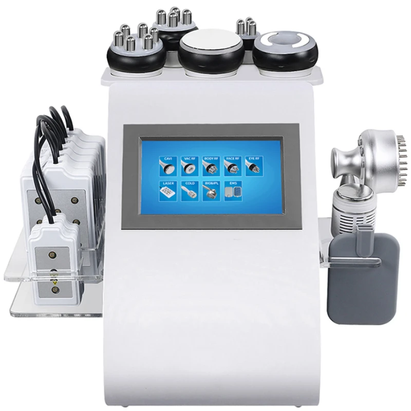 Hot 6 in 1 40khz ultrasonic cavitation vacuum massage laser liposuction rf fast