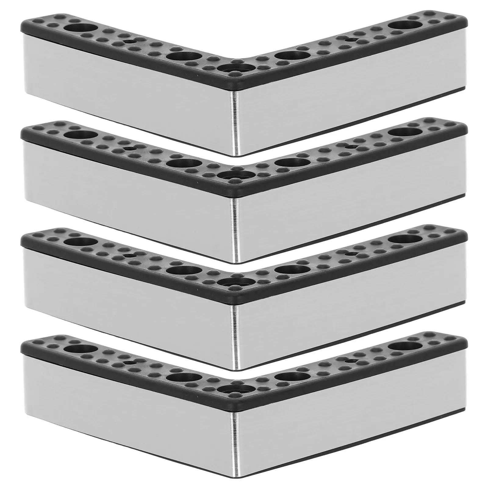 4Pcs Aluminum Sofa Legs L Shaped Cabinet Legs 4.7x4.7 Metal Furniture Feet Sofa Support Couch Risers Couch Feet