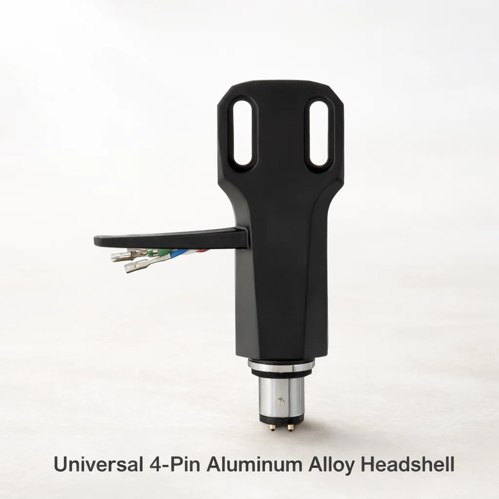 Professional Turntable Headshell CNC Alloy SME Compatible 4-Pin Gold Contact Low Noise Stable Tracking LP Upgrade