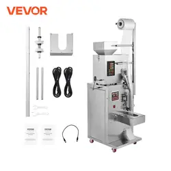 VEVOR 1-100g Automatic Particle Packaging Machine Pouch Powder Sachet Weighting Filling Packing Machine for Tea Seeds Beans Rice