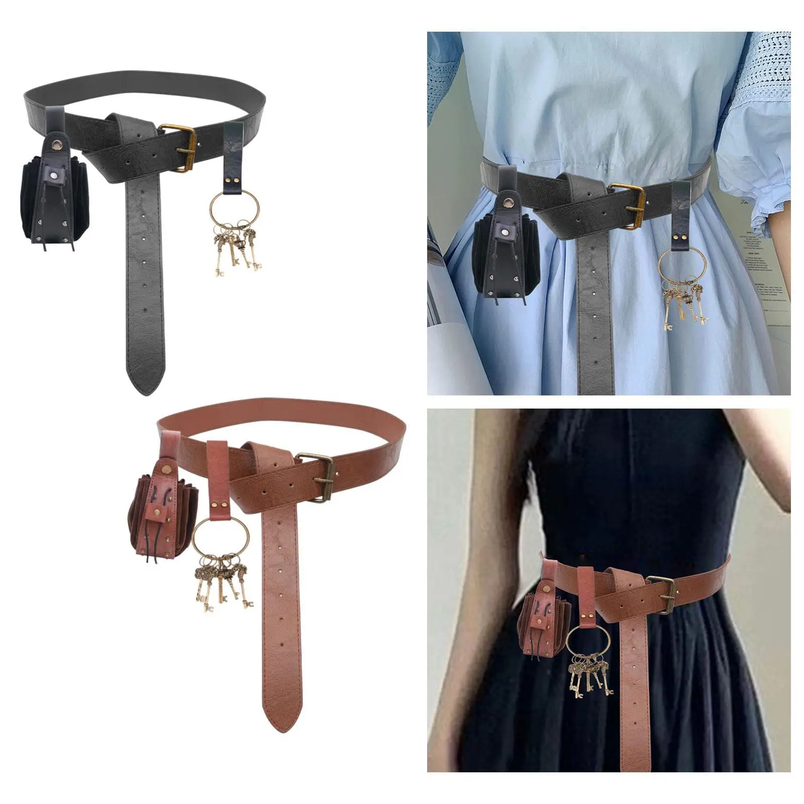 Torba na pasek, nerka, portmonetka, pas rycerski, akcesoria do kostiumu, unikalna średniowieczna torba na pasek dla mężczyzn, na wędrówki, cosplay, występy, karnawał