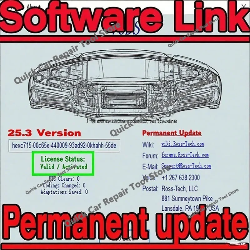 VCDs 25.3.1 OBD2 Scanner Car Maintenance Tools VAG-COM VCDS HEX V2 Multilingual Interface Garage Software with Unlimited VINs