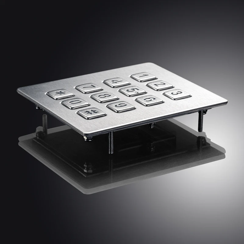 Imagem -03 - Teclado Numérico Impermeável de Usb do Metal Teclado Numérico Metálico de Magro do Fechamento Bonde Teclado Industrial Quiosque 12 Chaves Ip65 3x4 Aço Inoxidável