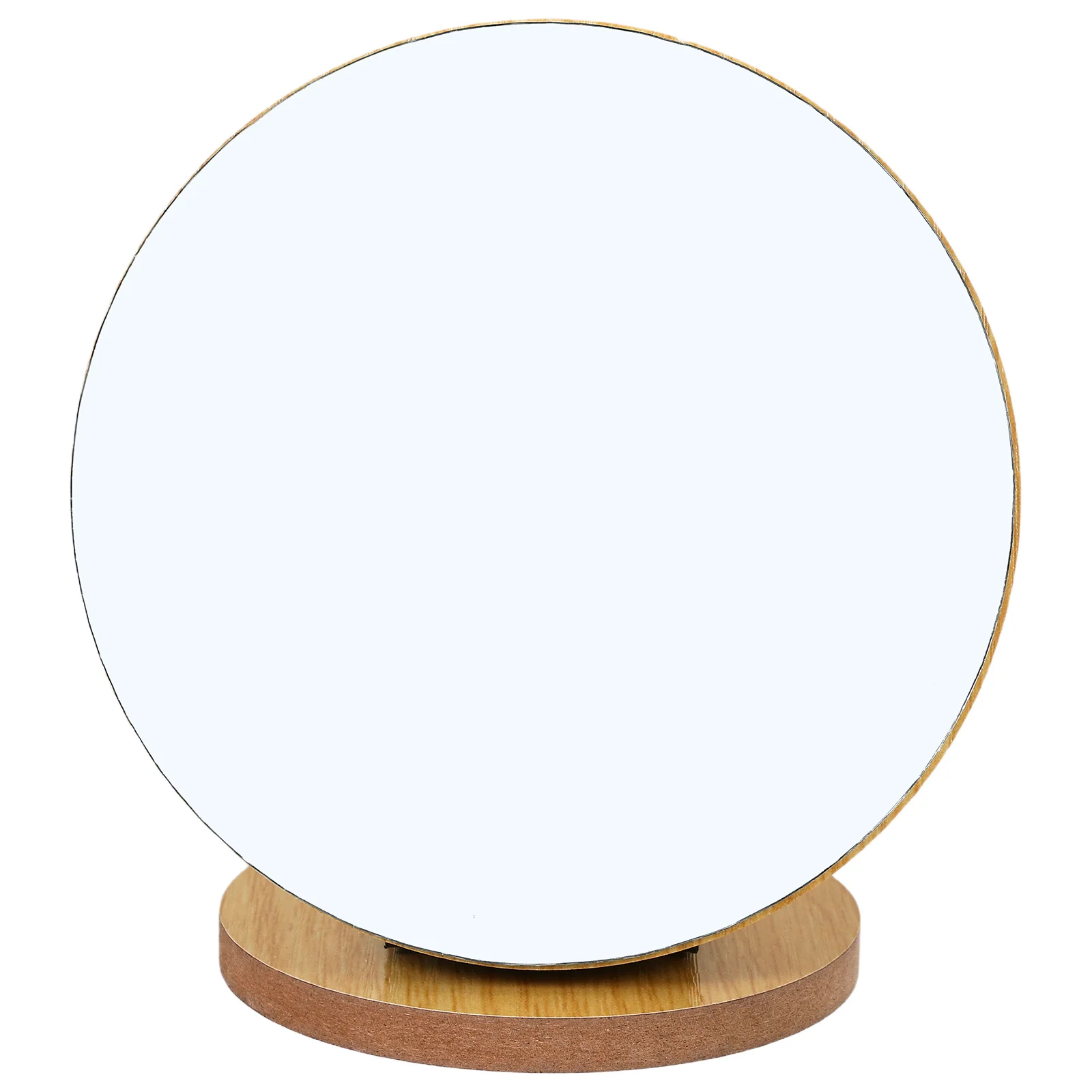 1 قطعة مرآة ماكياج قابلة للتدوير قابلة للطي البيج الكرتون مرآة سطح المكتب الزخرفية لغرفة النوم الحمام الاستخدام المنزلي