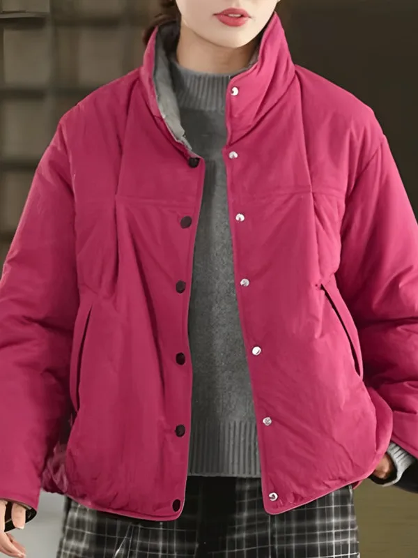 

Premium Feel Stand Collar Cotton Jaet Women Winter New Loose Casual Thi Warm Baked Goods Sle Cotton Clothes