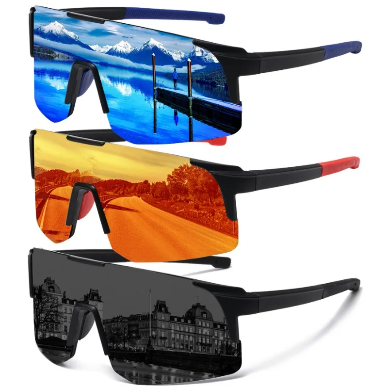المتضخم الرياضة واقية النظارات الشمسية الرجال مرآة الموضة في الهواء الطلق الدراجات نظارات 2026 جديد المضادة للأشعة فوق البنفسجية يندبروف ظلال النظارات