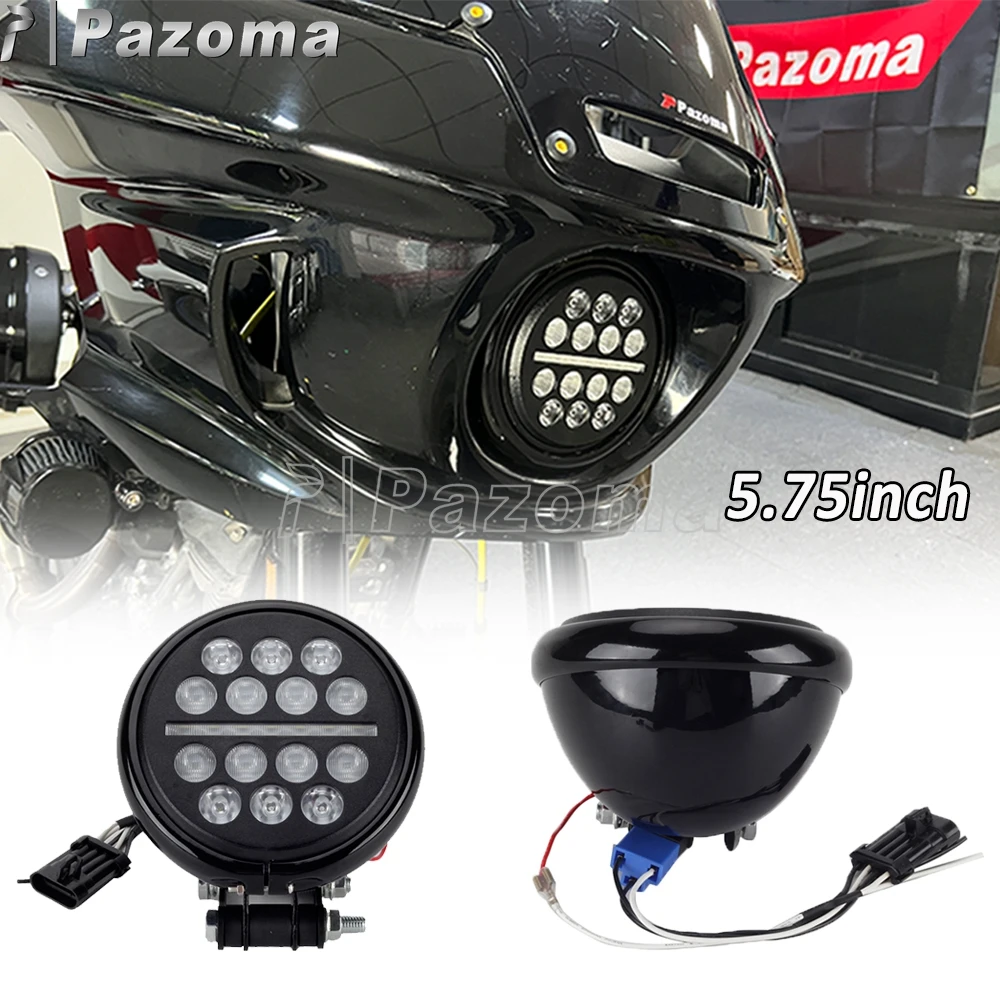 

Motorcycle Front Headlight 5.75" 5-3/4" Head Light For Harley Softail Low Rider S FXLRS 2020-2022 Waterproof LED Round Headlamp