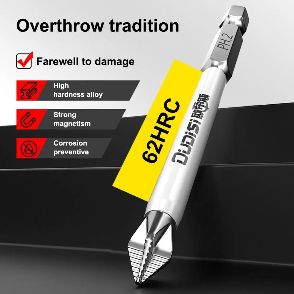 

1/7 шт. новая магнитная отвертка PH2, противоскользящие водонепроницаемые головки отвертки 25/150 мм с крестообразным гайковертом высокой твердости