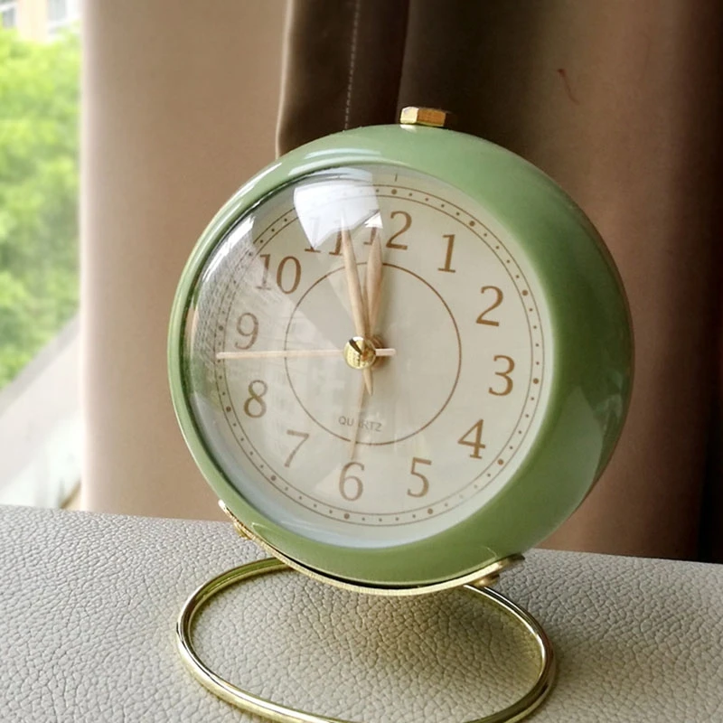 Top Deals Silent Alarm Clock Timer Metal Fashion Metal Alarm Clock Classic Alarm Clock Desktop Alarm