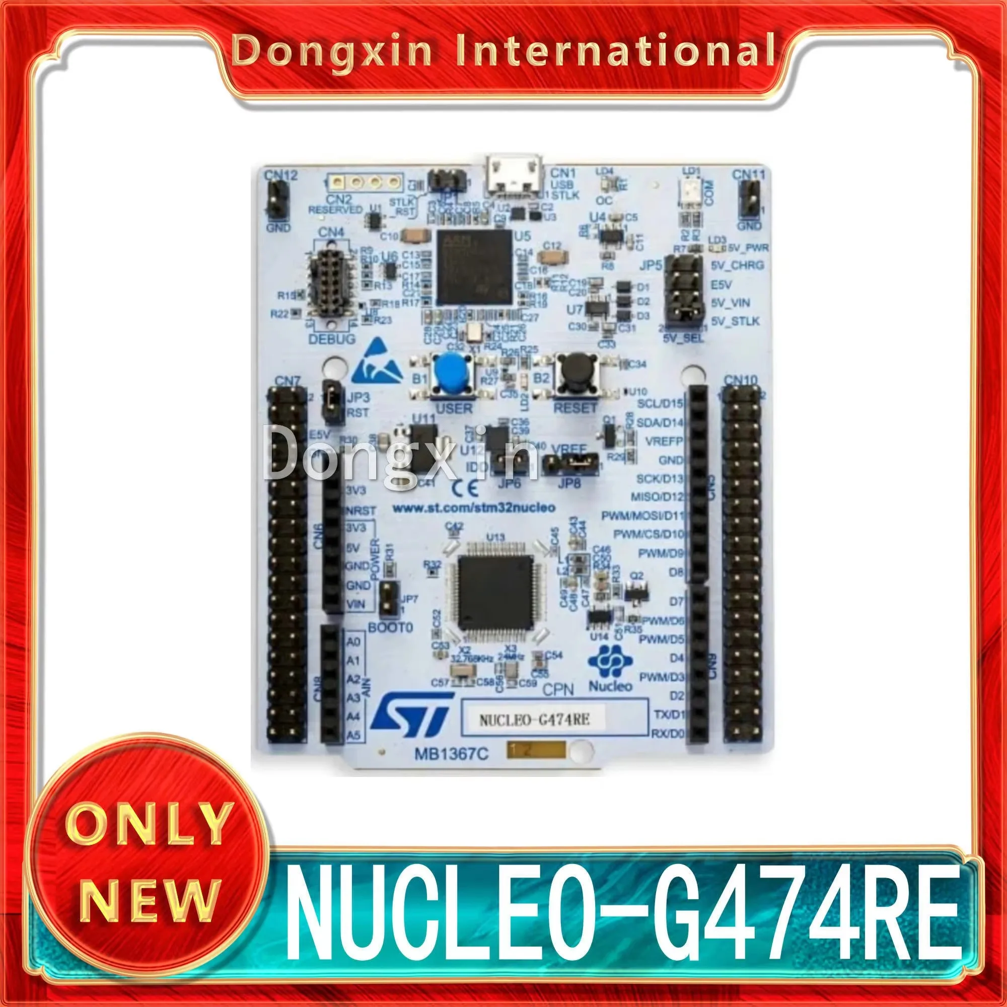 NUCLEO-G474RE STM32 Nucleo-64 development board with STM32G474RE MCU, supports Arduino and ST morpho connectivity