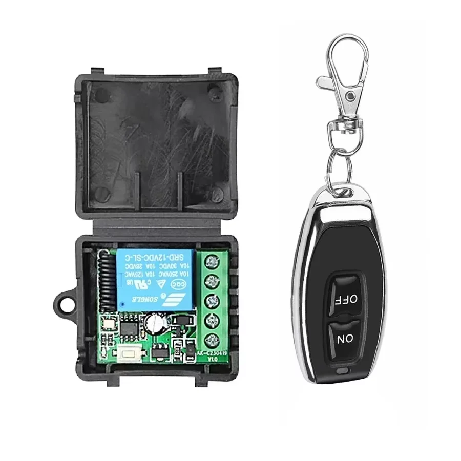 

433Mhz Wireless Remote Control Switch DC 12V 1CH Universal Relay Receiver Module RF Transmitter for Motor Light Gate Door