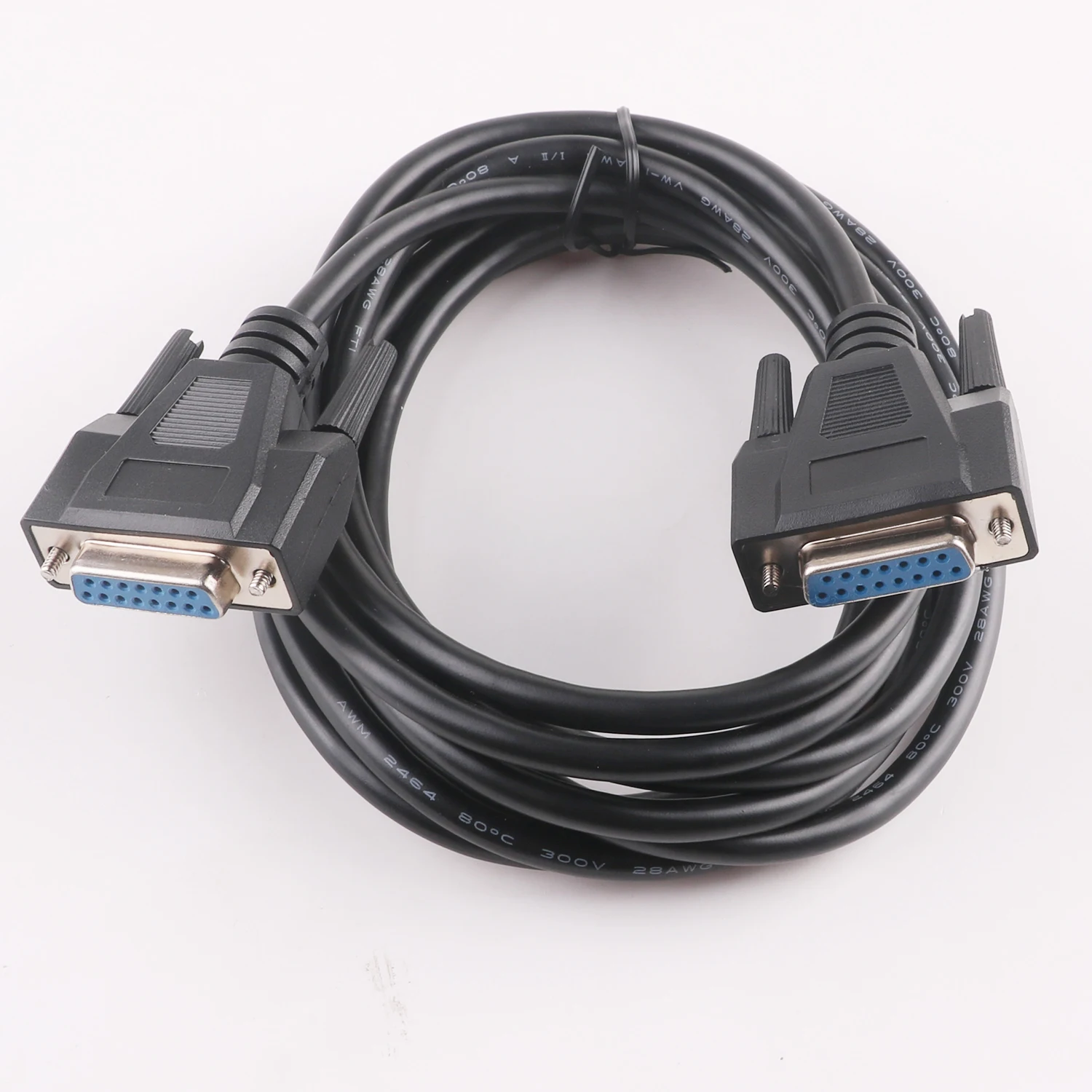 DB15 Female to Female Pin to Pin Parallel Extension Cable