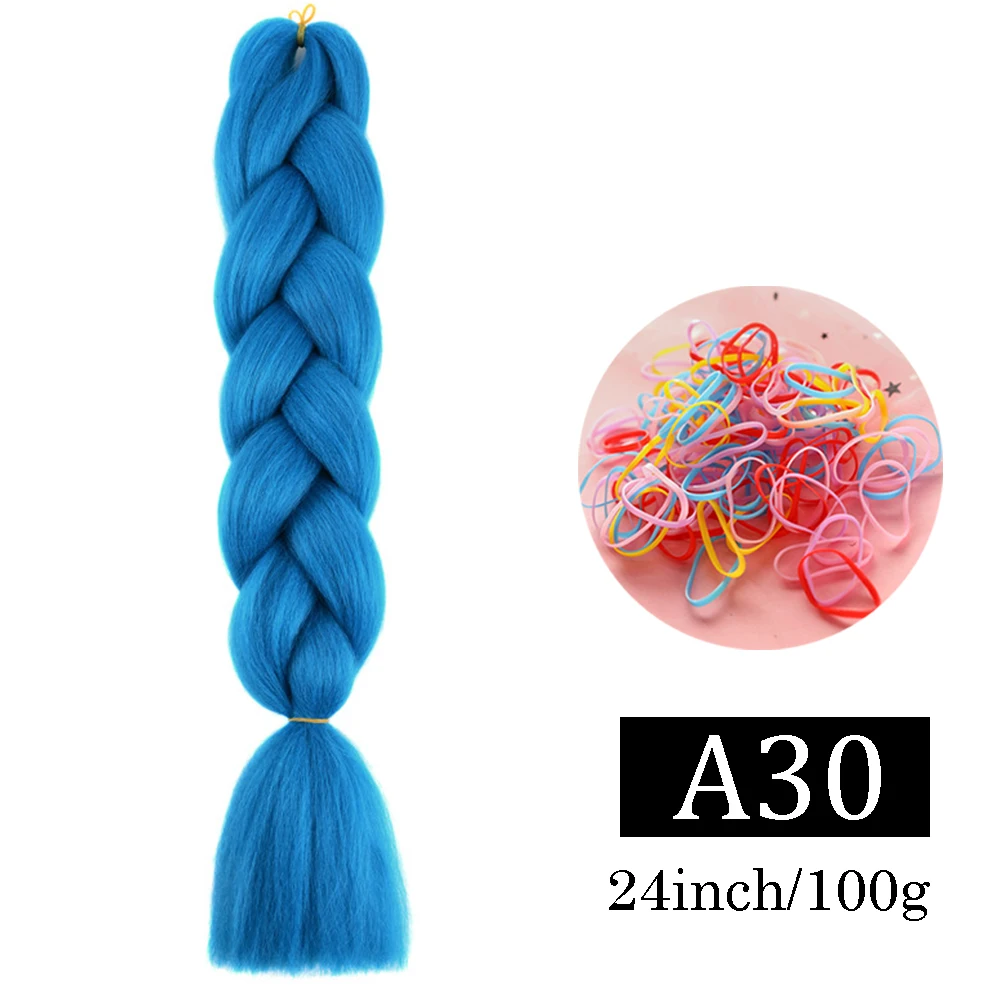 24-Zoll-Jumbo-Zöpfe, Verlängerungen, synthetisches Flechthaar, Afro-Ombre-Farbe, Kanekalon-Haar für Kinder, Zopf