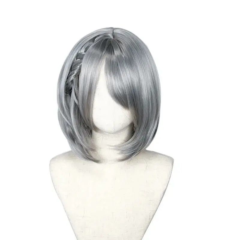 Delta Force Claw Cosplay Wig - Mai Xiaowen, Custom Gray, Pre-styled Fishbone Braid
