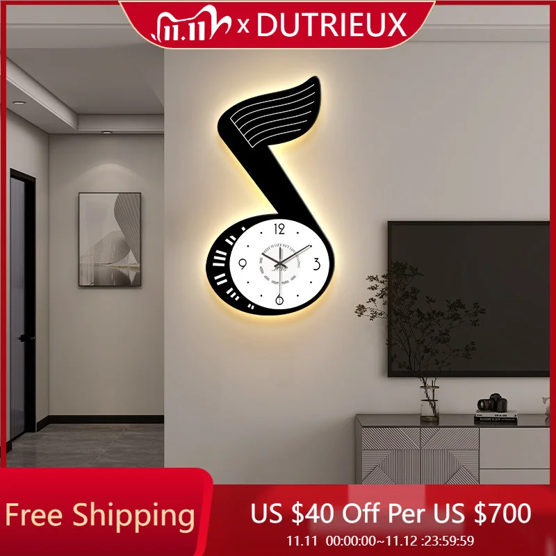 

Xenomorph Led Clock Wall Art Mural Luxury Chinese Style Interior Aesthetic Clock Wall Creative Duvar Saati Room Decorations