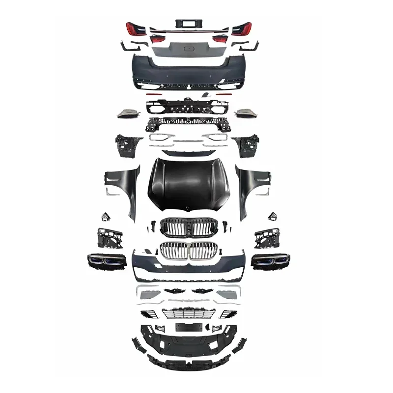 For 7 Series G11 G12 Upgrade M740 Style Body Kit Front Rear Bumper Side Skirt Hood Front Rear Bumper