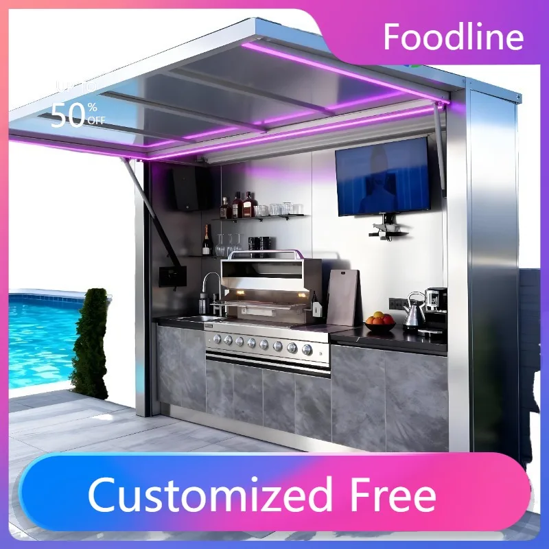 Modern White Gray Gloss Stainless Steel Islands Kitchen Cabinets with Backsplash Modular Design Faucet Hinge Custom