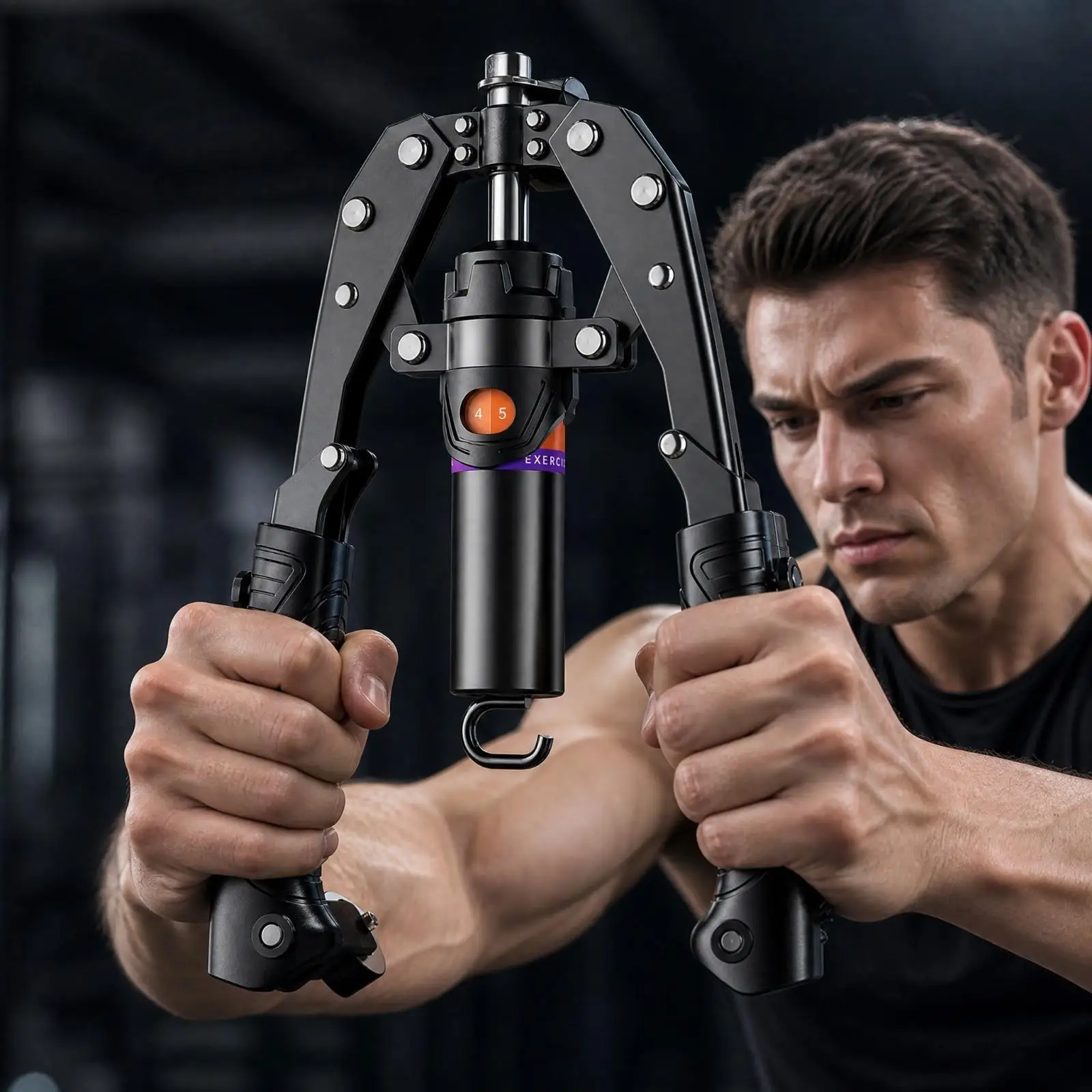 Arm Strength Trainer Adjustable Resistance Spring Steel Upper Body Workout Equipment for Home Gym Fitness Biceps Triceps Chest