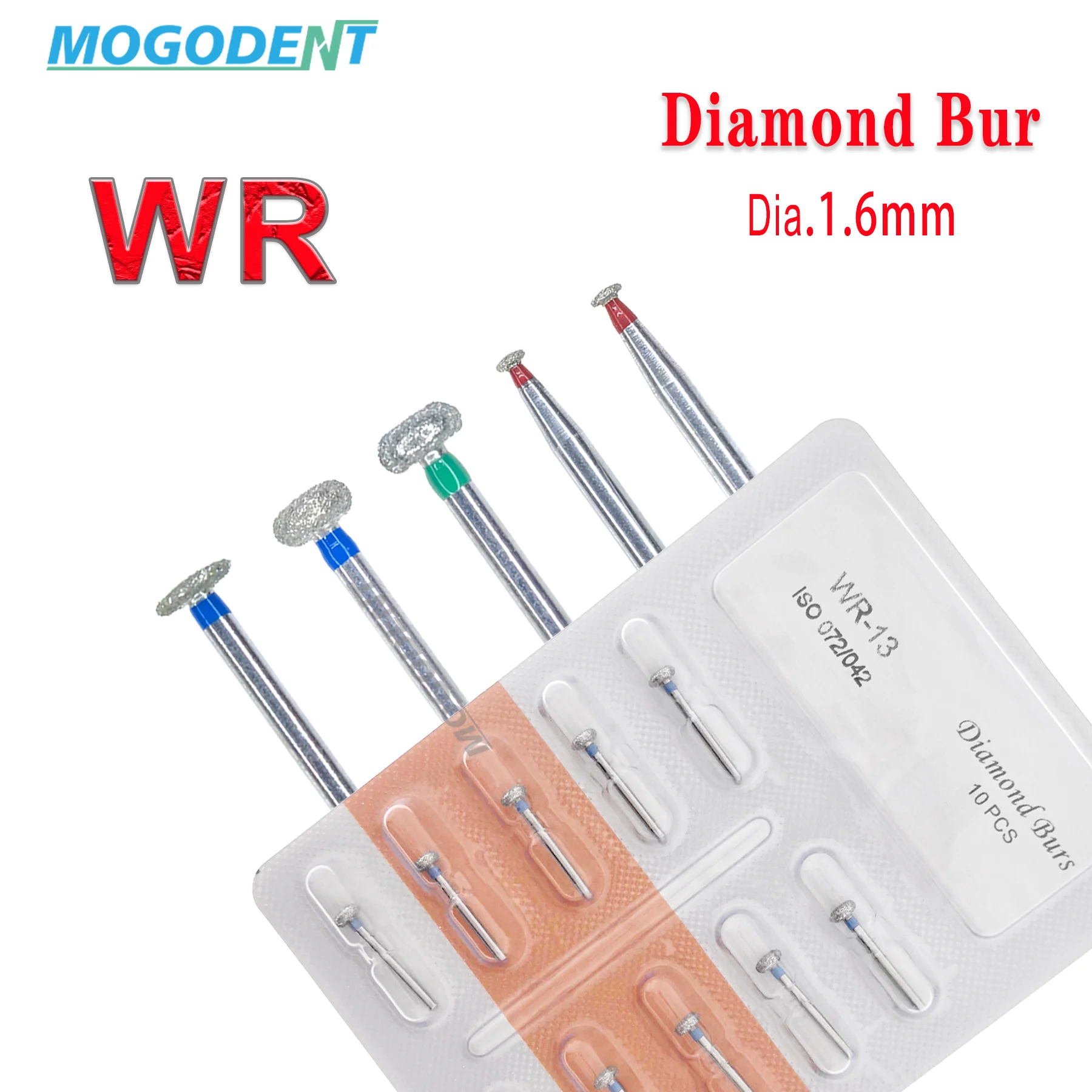 

WR Dental Burs High Speed Dental Drill Diamond FG Burs 1.6mm Dentistry Strawberries Polishing Materials 10pcs/pack