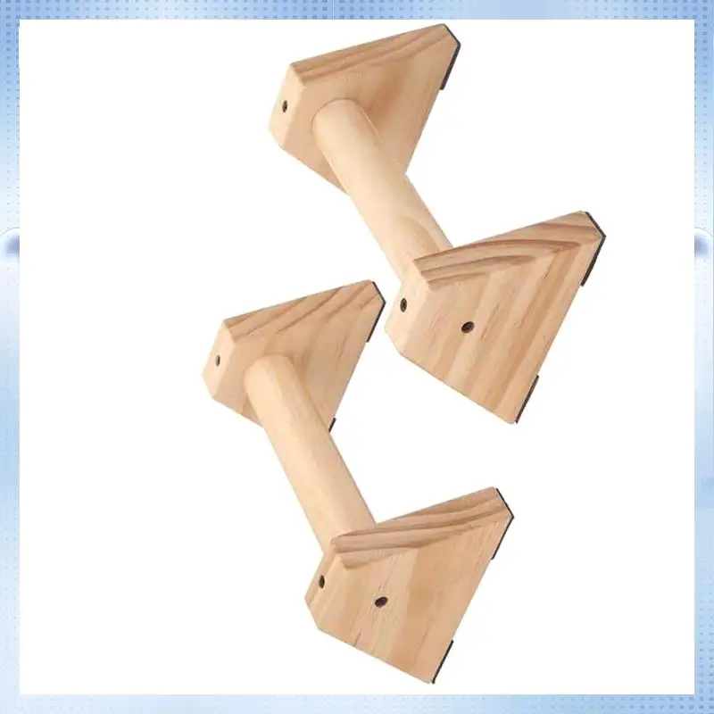 

ABMW-Push-Up Stand Wood Pushup Bars Non-Slip Base Exercise Home Workout Equipment Handle Stands For Strength Training