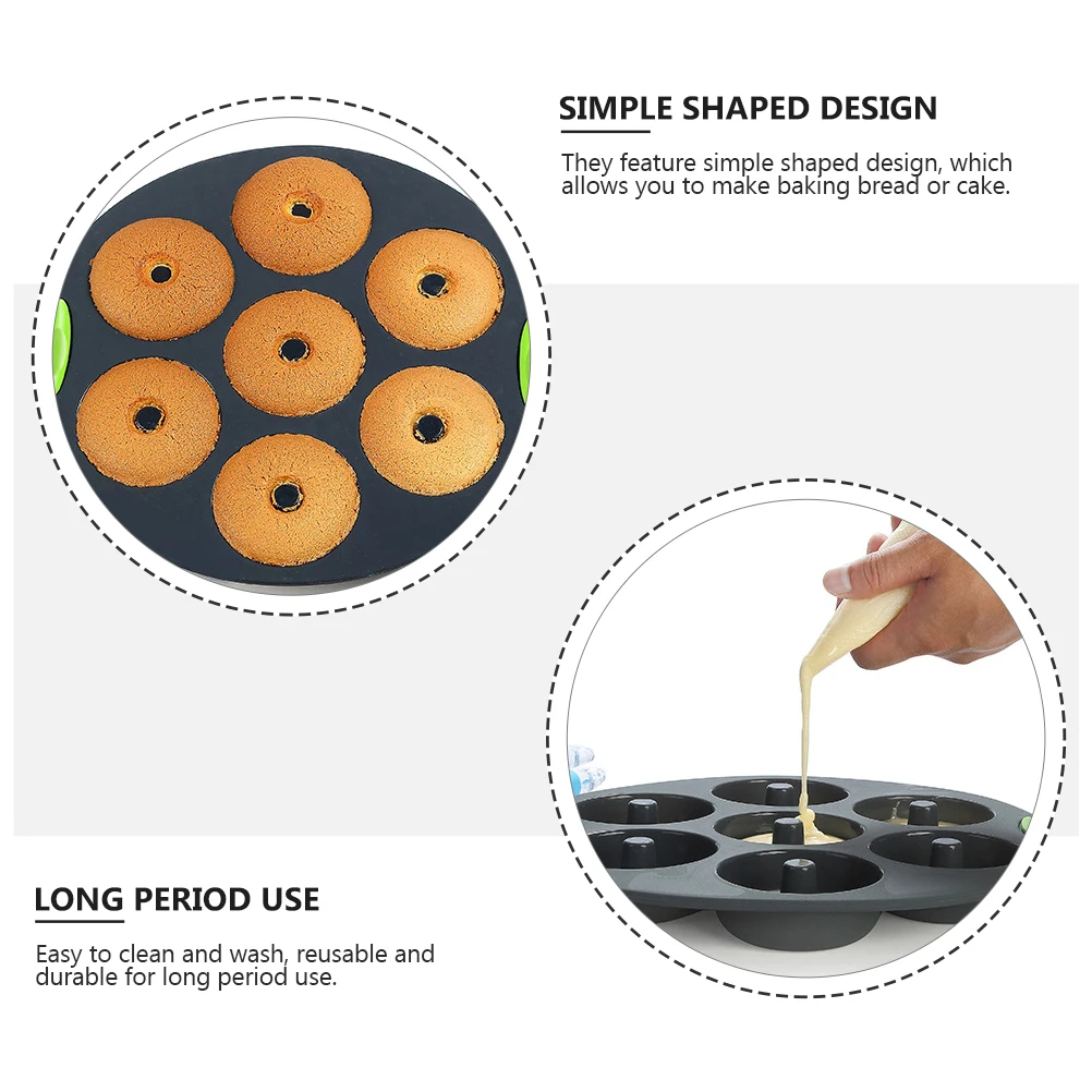 

5 шт. силиконовые формы для выпечки тортов, противень для духовки, большие формы для кексов, легко чистящиеся многоразовые формы премиум-класса