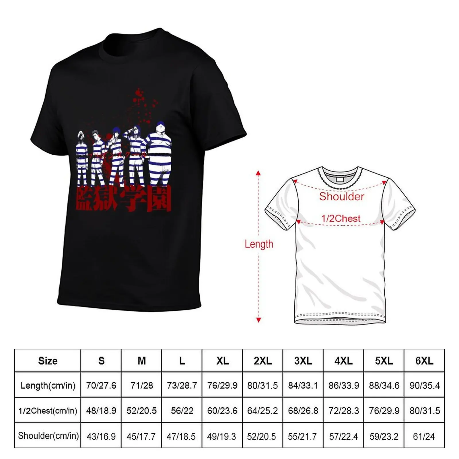Prison School T-Shirt Active Wear Sports T-Shirt for Men