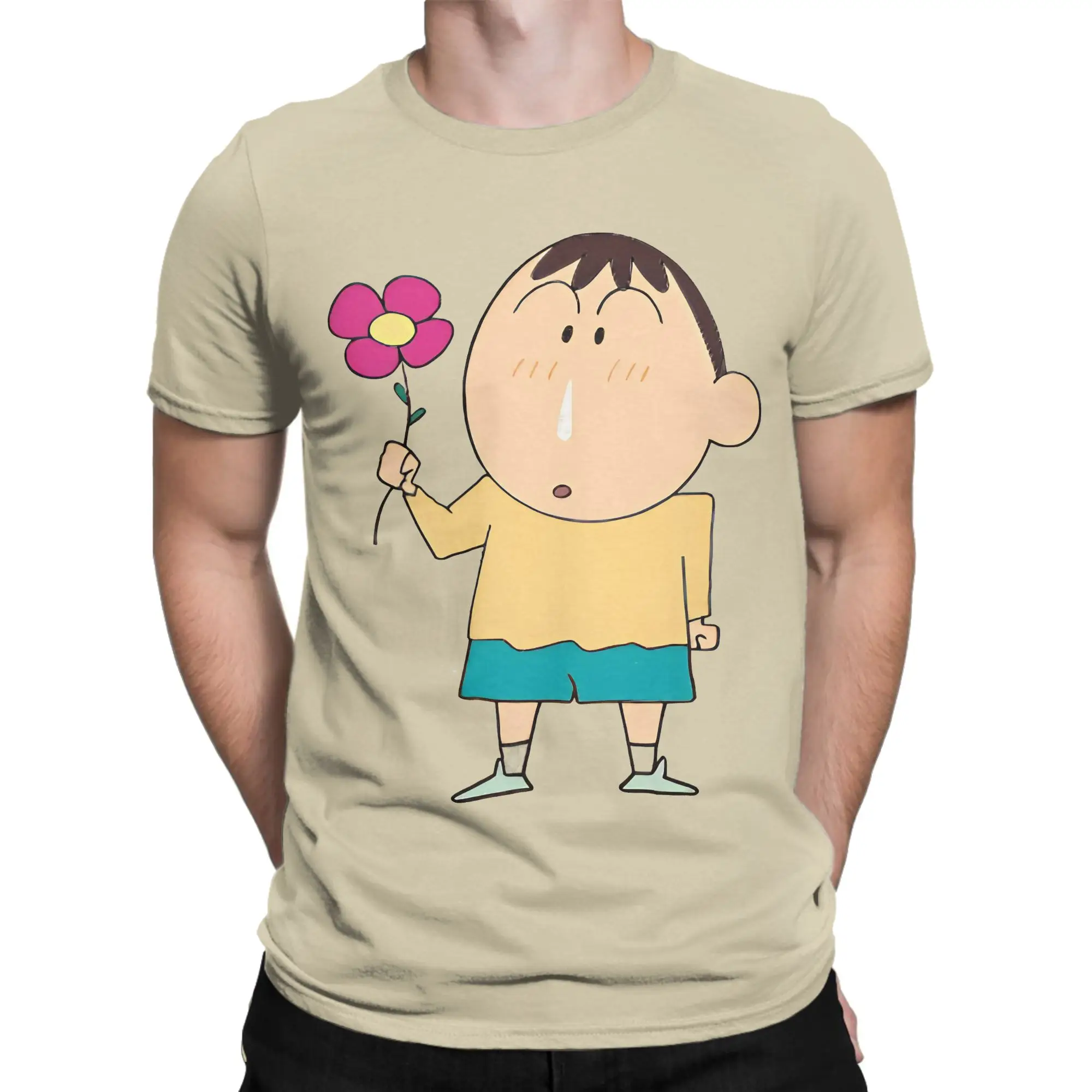 Streetwear C-Crayon S-Shin-chans Tshirt For Men Women Round Neck Short Sleeve Tops  Cotton Summer Clothing