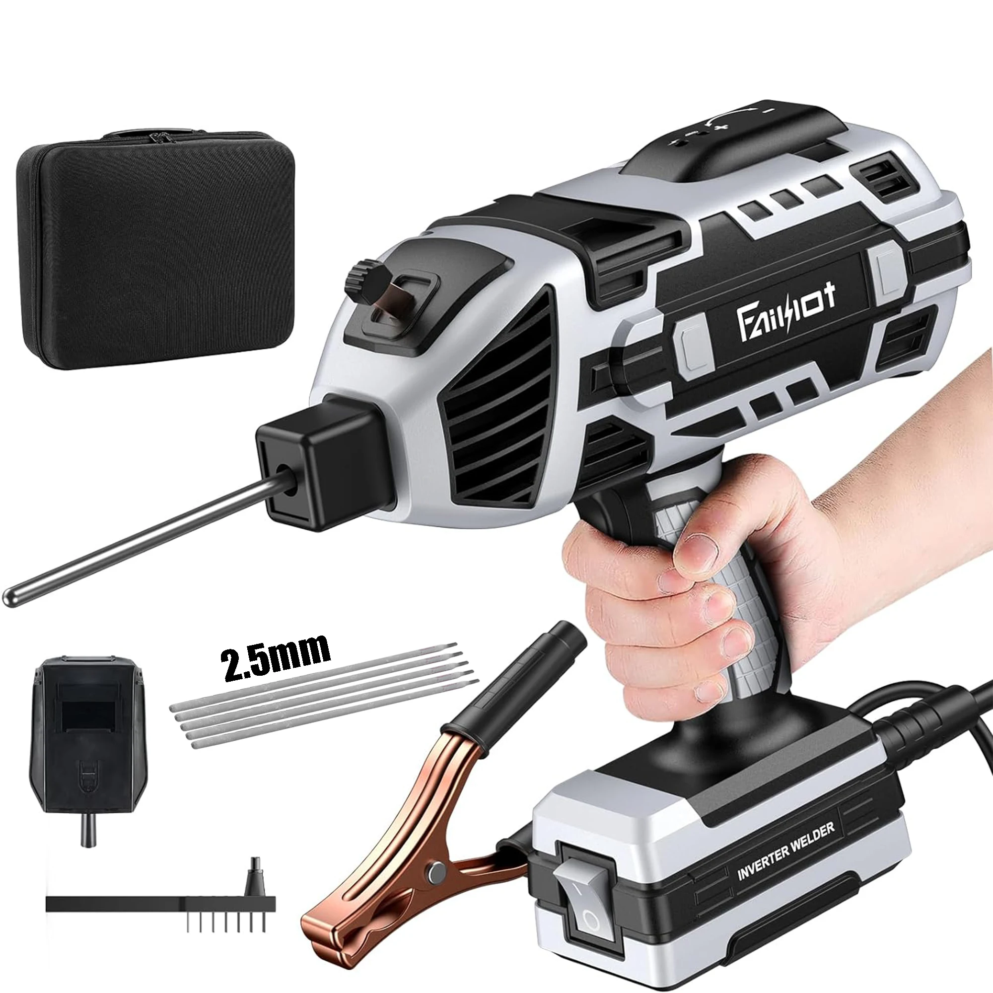 Portable welding machine, 110V handheld welding machine with IGBT inverter, 6 variable current regulation