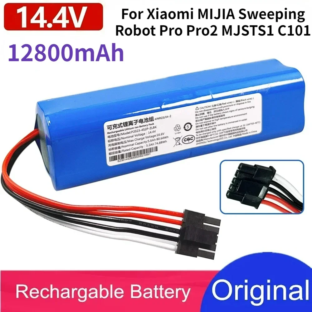 

100% New 14.4V 12800mAh Li-ion Battery D099-4S2P For Xiaomi Mi Robot Vacuum-Mop 2 Pro MJST1SHW MJSTS Battery Accessories Parts