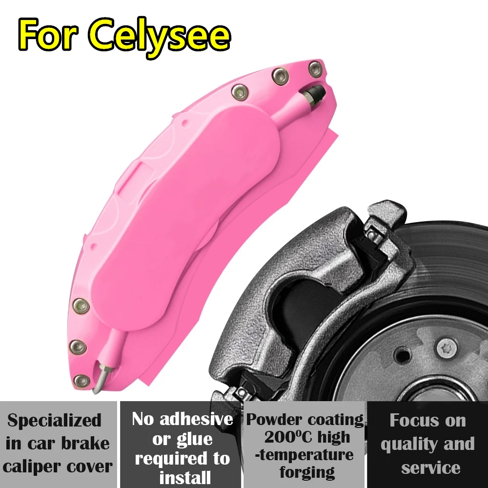 For Citroen Celysee  Car Brake Caliper Cover Aluminum Alloy Exterior Kit Fit  1.4L 1.6L X VXT VIP 1.6SX 16V AT 2004  2009 2018